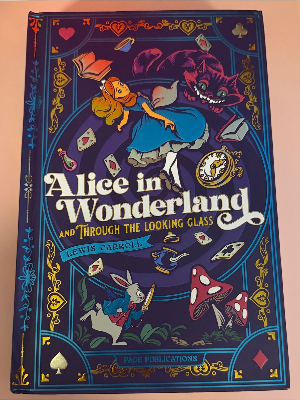 Alice in Wonderland Hardcover Foil Pressed Book